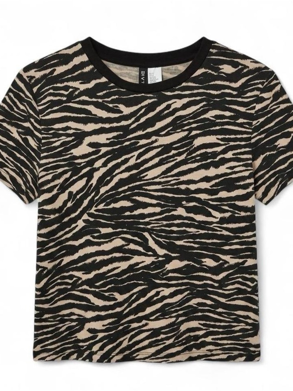 H&M Divided Crop Top Tiger Zebra Print